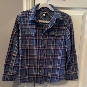 Tea Collection Blue Plaid Button-Up Shirt